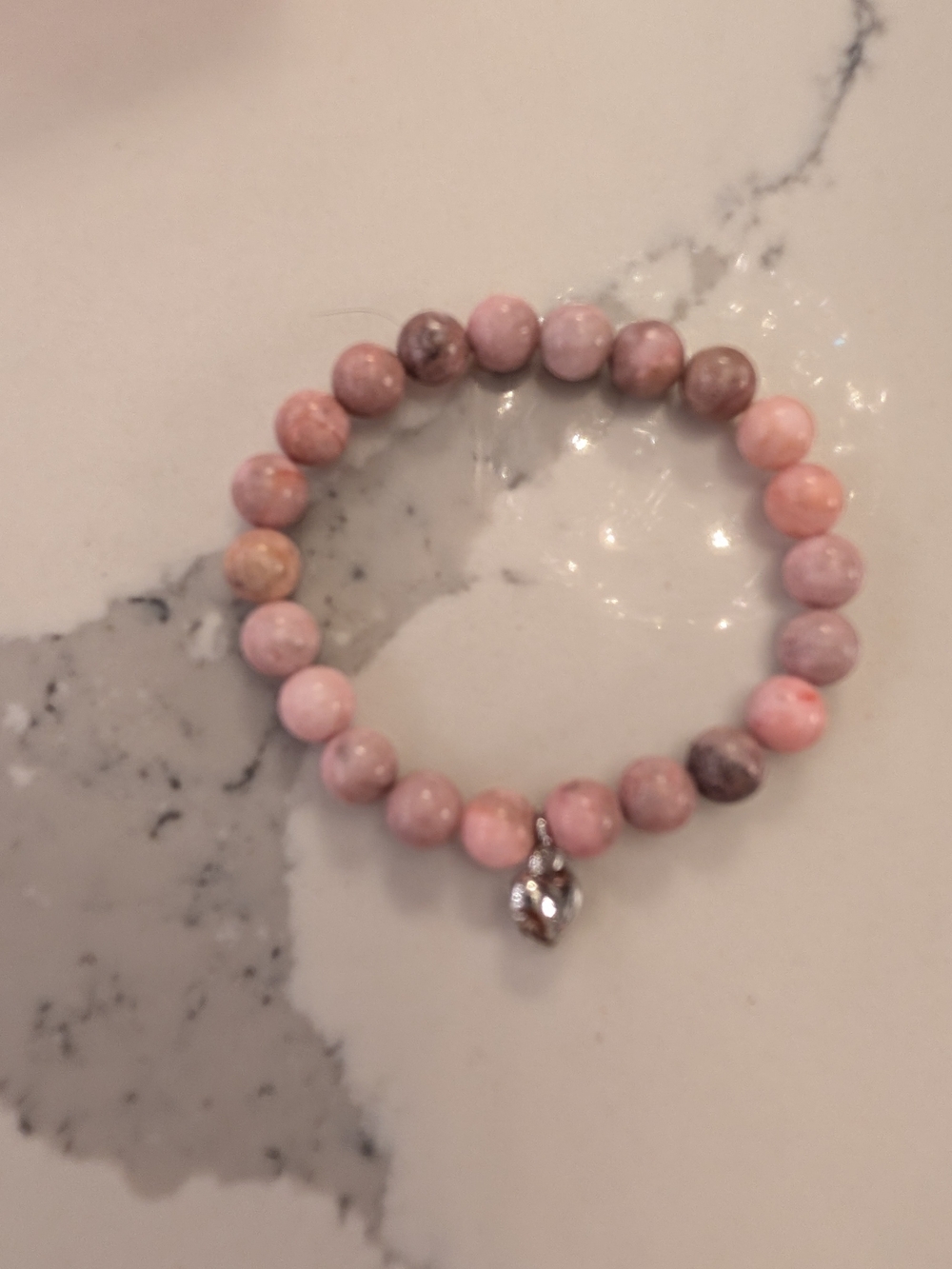 Pink Beaded Stretch Bracelet In Gift Box New - Picture 6 of 8